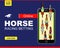 Racing horses competing with each other. Banner. Universal template for a website. Horse racing. Hippodrome. Racetrack