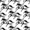 Racing horses outline seamless pattern