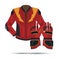 racing jacket and gloves. Vector illustration decorative design