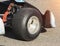 Racing kart, wheel from a sports racing kart, close-up, motor racing, conceptual