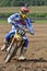 Racing motocross driver