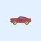 racing muscle car field outline icon. Element of monster trucks show icon for mobile concept and web apps. Field outline racing mu