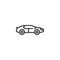 Racing muscle car line icon