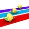 Racing snails. 3D illustration