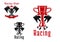 Racing sport club or competition icon design