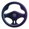 Racing steering wheel icon, cartoon style