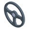 Racing steering wheel icon, isometric style