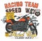 racing team bike vector art print