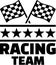 Racing Team with goal flags