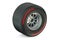 Racing wheel with hard tyre