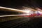 Rack railway drachenfelsen koenigswinter at night speed lights