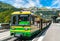 Rack train in Wengen above the Lauterbrunnen Valley, Switzerland