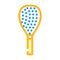 racket game badminton color icon vector illustration