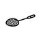 racket game badminton line icon vector illustration