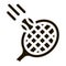 Racket Hits Ball Icon Vector Glyph Illustration