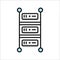 Rackmount Server Icon Color Illustration Design