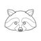 racoon. Vector illustration decorative design