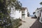 Racou district in south of France with its sandy streets and seaside houses