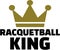 Racquetball king with crown