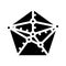 Radar chart glyph icon vector black illustration