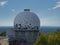 Radar dome on the roof of an anbandoned builing on Teufelsberg, Berlin