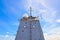 Radar tower on battleship