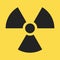 Radiaction symbol. Caution radioactive danger sign