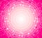 Radial Music Notes Pink Background