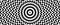 Radial optical illusion background. Black and white abstract wave lines surface. Poster design. Concentric torsion