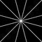 Radial, radiating straight thin lines. Circular black and white