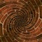 Radial spiral brick pattern