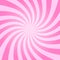 Radial twisted stipes, pinwheel pattern, vortex rosy sunset. Pink circus, festival or carnival background. Strawberry