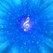 Radial White Music Notes in Blue Background