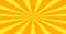 Radial yellow sun rays, bright panoramic pattern texture background - Vector