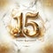 Radiant 15th Birthday Greeting with Golden Glitz