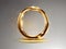 Radiant Aura: Gold Color Round Frame on Transparent Background