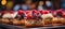 Radiant bokeh background framing gourmet desserts and coffee drinks in elegant patisserie