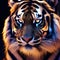 A radiant, celestial tiger with fur that glows with the luminescence of cosmic energy4