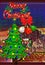 A radiant colorful pattern of graphic designing of celebration of merry christmas