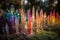 Radiant Crystal Garden with Rainbow Hues and Sparkling Prisms