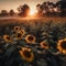 Radiant Dawn in Sunflower Garden