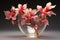 Radiant Flowers crystal sphere. Generate Ai