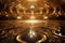 Radiant gold pattern on a lavish ballroom floor se