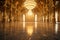 Radiant gold pattern on a lavish ballroom floor se