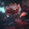 Radiant Red Peonies, a Beautiful Spectral Light Show. Generative Ai