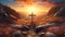 Radiant Resurrection: Cross at Dawn