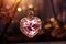 Radiant Romance: The Stunning Pink Heart Pendant on a Golden Chain