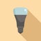 Radiant smart bulb icon flat vector. Home control