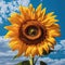 Radiant Solitude: A Sunflower\'s Symphony