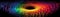 Radiant Spectrum A Vibrant Rainbow Spanning Across The Black Canvas Illuminating The Darkness. Generative AI